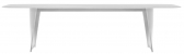 Стол прямоугольный PEDRALI Frank алюминий, МДФ белый Фото 1