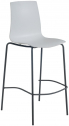Стул пластиковый барный PAPATYA X-Treme BSL Pro сталь, стеклопластик антрацит, белый Фото 1