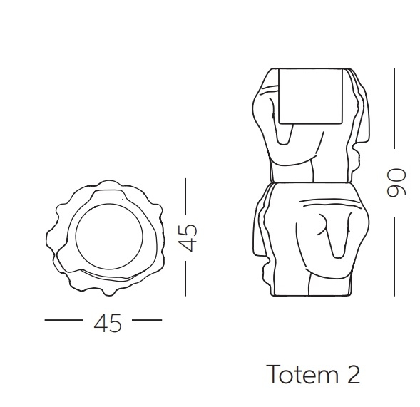 Кашпо пластиковое Threebu Totem Pot 2 Standard