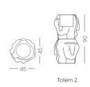 Кашпо из биопластика SLIDE Threebu Totem Pot 2 Special биополиэтилен, алюминий Фото 2