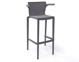 Кресло пластиковое барное Gaber Spyker Stool B технополимер серый Фото 1