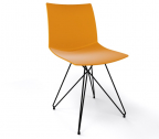 Стул пластиковый Gaber Kanvas TC сталь, технополимер горчичный Фото 1
