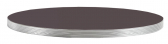 Столешница круглая PEDRALI Laminate Silver Edge ЛДСП, ABS-пластик темно-коричневый, серебристый Фото 1