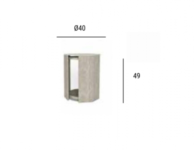 Столик кофейный деревянный SNOC Ralph Ash S тик, керамика пепельный Фото 2