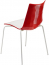 Стул пластиковый Scab Design Zebra Bicolore 4 legs сталь, полимер белый, красный Фото 5