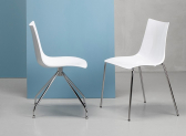 Стул пластиковый Scab Design Zebra Antishock 4 Legs сталь, поликарбонат хром, белый Фото 4