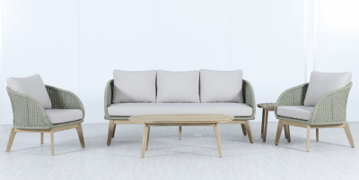 Столик деревянный кофейный Tagliamento Madrague акация светлый тик Фото 7