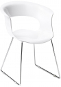 Кресло пластиковое Scab Design Miss B Antishock сталь, поликарбонат хром, белый Фото 1