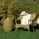 Кресло лаунж плетеное JANUS et Cie Amari алюминий, искусственный ротанг бамбуковый зеленый Фото 16