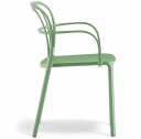 Кресло металлическое PEDRALI Intrigo алюминий зеленый шалфей Фото 4