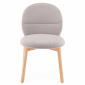 Стул деревянный с обивкой Tagliamento Meiko бук, букле натуральный, серый Фото 4