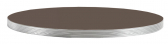Столешница круглая PEDRALI Laminate Silver Edge ЛДСП, ABS-пластик коричневый, серебристый Фото 1