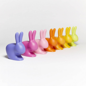 Стул пластиковый Qeeboo Rabbit полиэтилен серый Фото 15