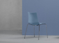 Стул пластиковый Scab Design Zebra Technopolymer 4 legs сталь, технополимер хром, голубой Фото 4