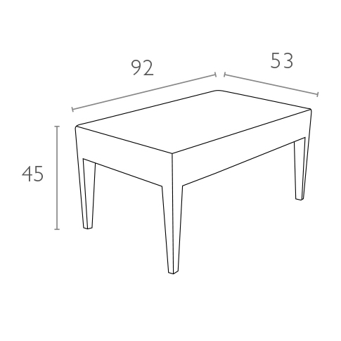Столик пластиковый плетеный журнальный Miami Lounge Table