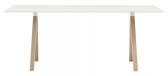 Стол ламинированный PEDRALI Arki-Desk Wood дуб, сталь, ЛДСП беленый дуб, белый Фото 1