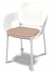 Кресло пластиковое с обивкой Scab Design Hug технополимер, ткань лен Фото 6