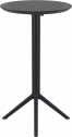 Стол пластиковый барный складной Siesta Contract Sky Folding Bar Table 60 сталь, пластик черный Фото 11