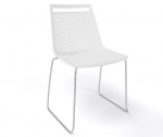 Стул пластиковый Gaber Akami S сталь, технополимер белый Фото 1