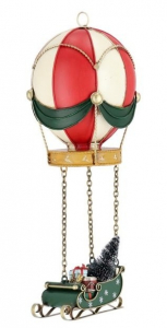 Фигура Воздушный шар и сани Garden Relax Noelle металл, полиэтилен белый, красный, зеленый Фото 1