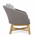 Кресло плетеное с подушками Garden Relax Coachella тик, роуп, олефин натуральный, серый Фото 4