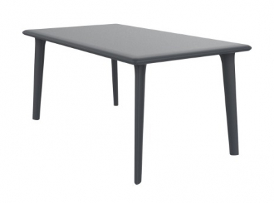 Стол пластиковый обеденный Resol Dessa table полипропилен темно-серый Фото 1