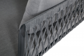 Лаунж-диван плетеный Grattoni Manila алюминий, роуп, полиэстер антрацит, темно-серый Фото 4