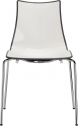 Стул пластиковый Scab Design Zebra Bicolore 4 legs сталь, полимер хром, белый, антрацит Фото 1