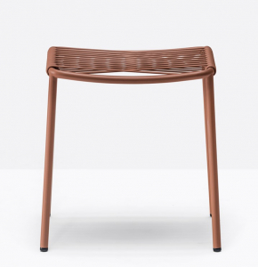Табурет металлический плетеный PEDRALI Philía сталь, роуп терракотовый Фото 5