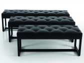 Банкетка Belami с мягкой обивкой (с простежкой на кнопках) Bruhl на выбор черный Фото 3