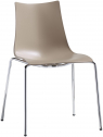 Стул пластиковый Scab Design Zebra Technopolymer 4 legs сталь, технополимер хром, тортора Фото 1