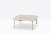 Столик кофейный PEDRALI Buddy алюминий, компакт-ламинат HPL бежевый, бежевый каменный Фото 5