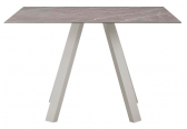 Стол обеденный PEDRALI Arki-Table Outdoor сталь, компакт-ламинат HPL бежевый, бежевый мрамор Фото 1