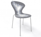 Стул пластиковый Gaber Big Bang металл, технополимер серый, жемчужно-серый, белый Фото 1