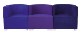 Диван модульный с усеченным подлокотником Профдиван Твинго дерево, кожа синий Фото 4