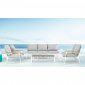 Стол стеклянный кофейный Garden Relax Metropolitan алюминий, закаленное стекло серый Фото 6