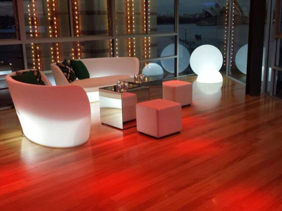 Диван пластиковый светящийся SLIDE Rap Lighting полиэтилен белый Фото 11