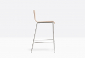 Стул деревянный полубарный PEDRALI Kuadra сталь, шпон Фото 6