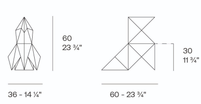 Фигура дизайнерская пластиковая Vondom Origami Kotori Basic полиэтилен Фото 2