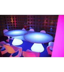 Стол пластиковый со стеклом светящийся Ed II Lighting