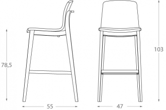 Стул барный с обивкой-thumbs-Фото3