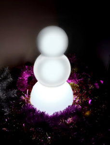 Светильник пластиковый снеговик LED Lumi полиэтилен белый Фото 7