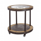 Кофейный столик-часы Garden Relax Clock ель, металл, стекло коричневый Фото 1