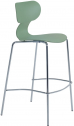 Стул пластиковый барный PAPATYA Yugo-S Bar сталь, стеклопластик зеленый Фото 1