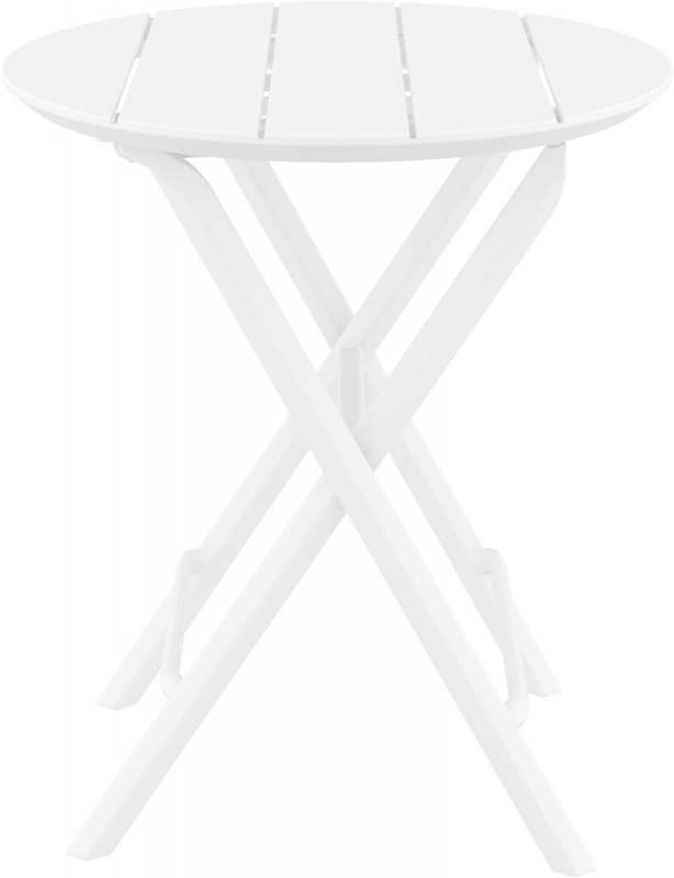 Стол пластиковый складной Helen Folding Table 60, белый, 600х740 мм