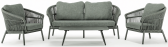 Комплект мягкой мебели Grattoni Tropea алюминий, роуп, олефин зеленый Фото 1