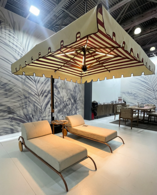 Зонт профессиональный 3х3 м с подсветкой Galileo Wood Light