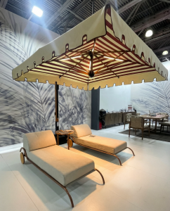 Шезлонг-лежак с обивкой Rever Amanda сталь, ткань Фото 4