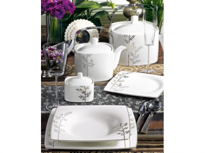 Столовый сервиз Royal Fine China Time square silver nature фарфор белый Фото 1