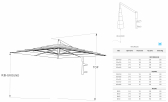 Зонт профессиональный 4х4 м Eden Garden Talento Steel сталь, акрил Фото 2